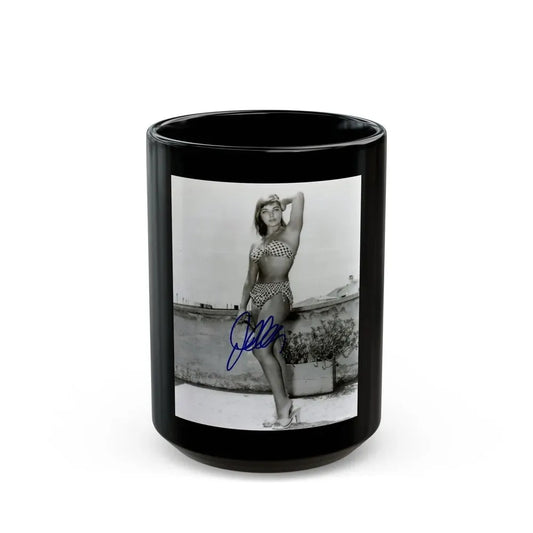 Joan Collins #440 (Vintage Female Icon) Black Coffee Mug 15oz - Go Mug Yourself