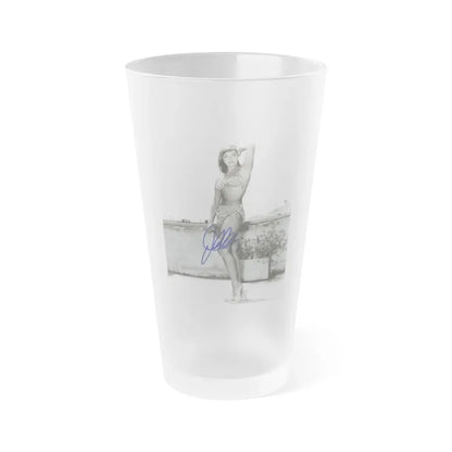 Joan Collins #440 (Vintage Female Icon) Frosted Pint Glass 16oz 16oz Frosted - Go Mug Yourself