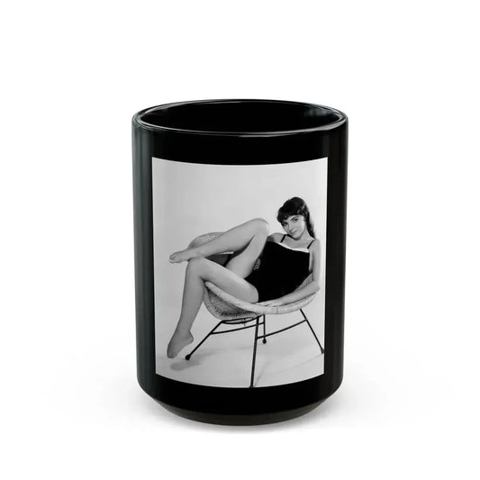 Joan Collins #441 (Vintage Female Icon) Black Coffee Mug 15oz - Go Mug Yourself