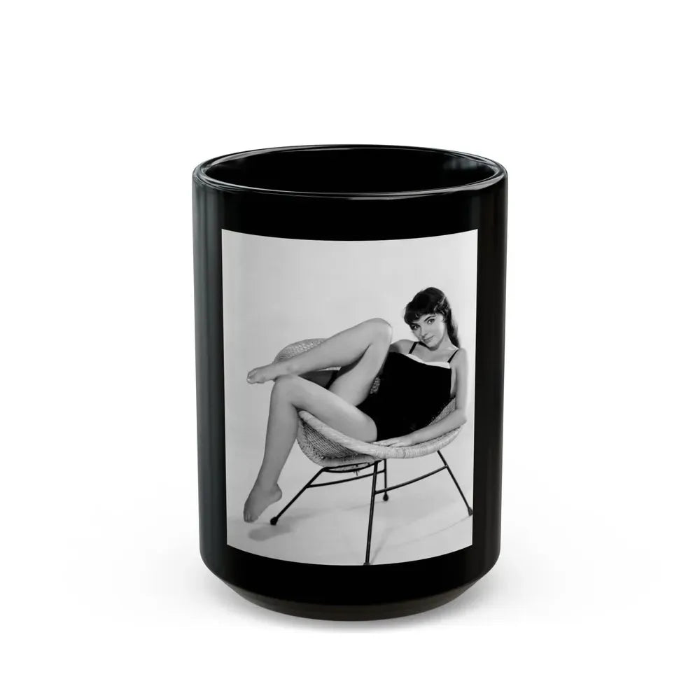 Joan Collins #441 (Vintage Female Icon) Black Coffee Mug 15oz - Go Mug Yourself