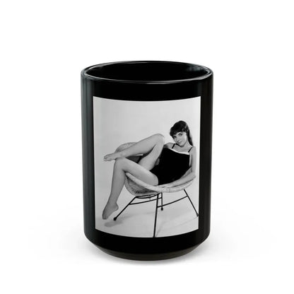 Joan Collins #441 (Vintage Female Icon) Black Coffee Mug 15oz - Go Mug Yourself