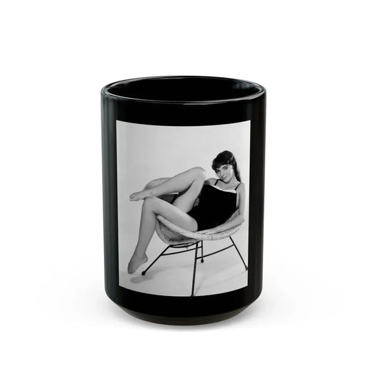 Joan Collins #441 (Vintage Female Icon) Black Coffee Mug 15oz - Go Mug Yourself