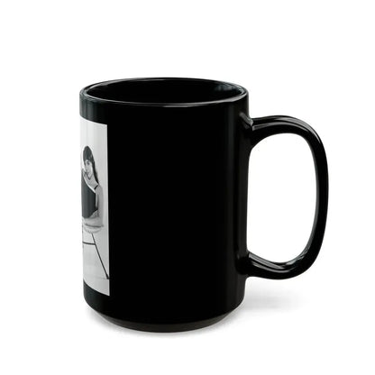 Joan Collins #441 (Vintage Female Icon) Black Coffee Mug - Go Mug Yourself