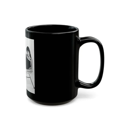 Joan Collins #441 (Vintage Female Icon) Black Coffee Mug - Go Mug Yourself