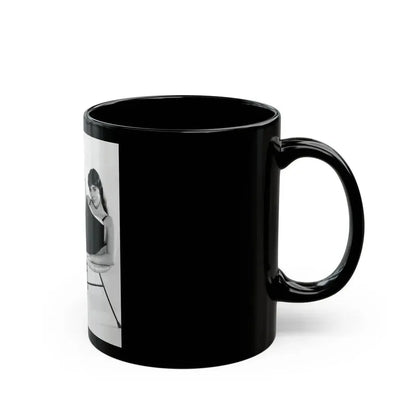 Joan Collins #441 (Vintage Female Icon) Black Coffee Mug - Go Mug Yourself