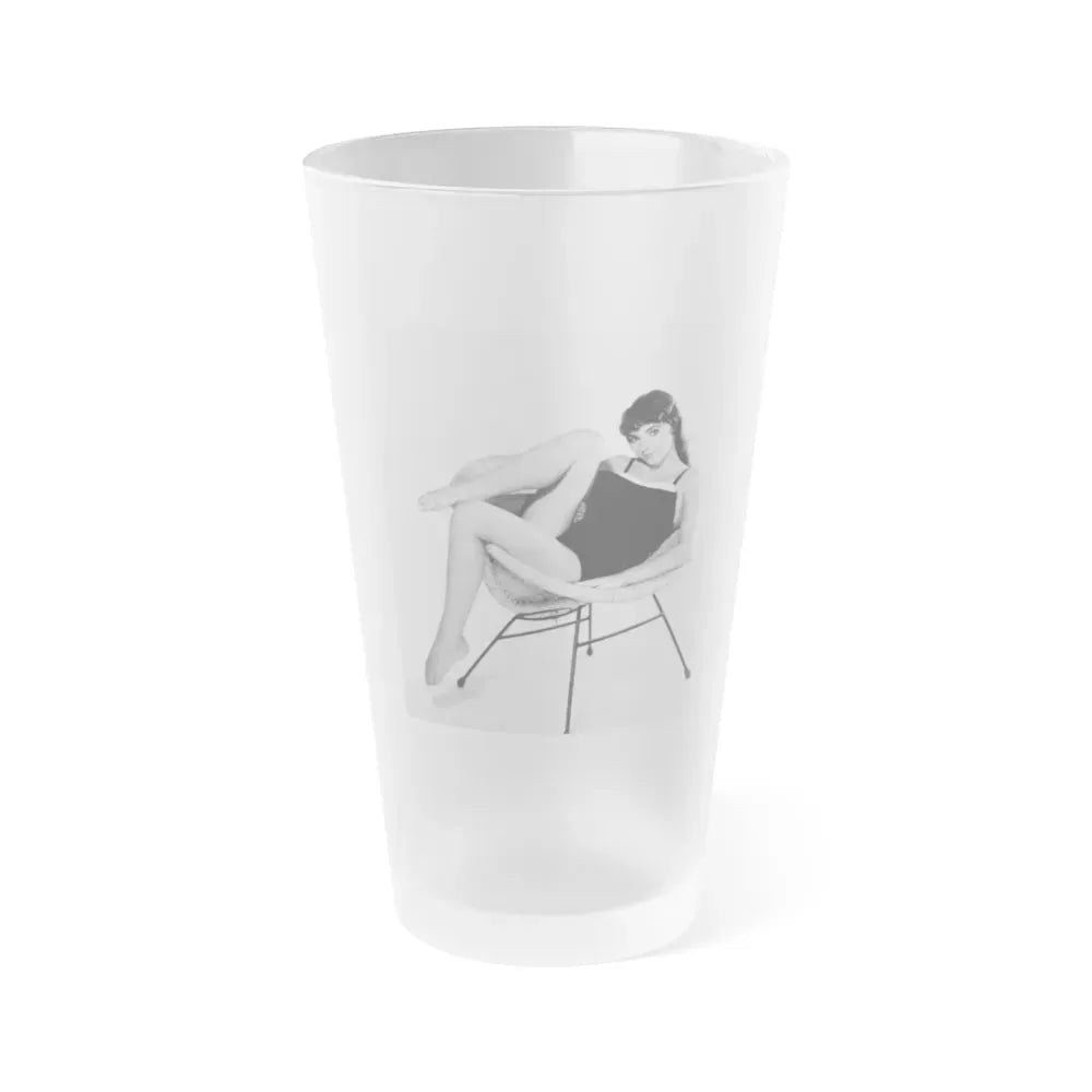 Joan Collins #441 (Vintage Female Icon) Frosted Pint Glass 16oz 16oz Frosted - Go Mug Yourself