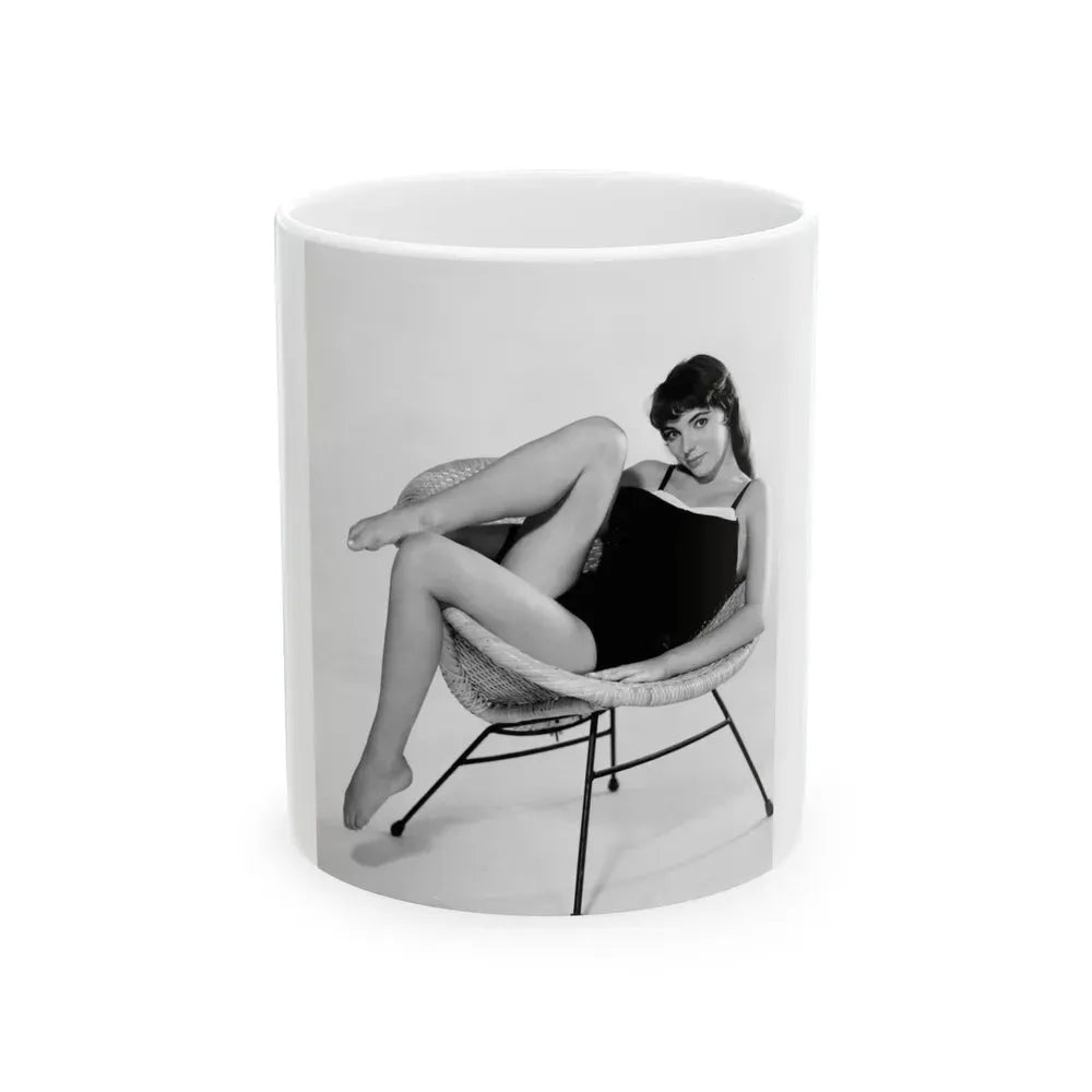 Joan Collins #441 (Vintage Female Icon) White Coffee Mug 11oz - Go Mug Yourself