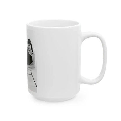 Joan Collins #441 (Vintage Female Icon) White Coffee Mug - Go Mug Yourself
