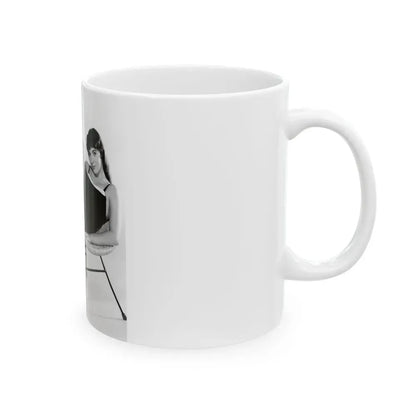 Joan Collins #441 (Vintage Female Icon) White Coffee Mug - Go Mug Yourself