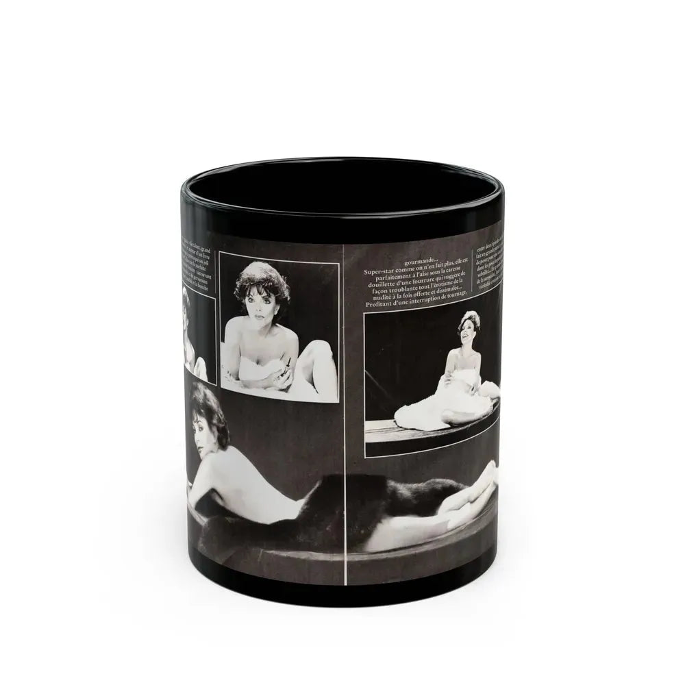 Joan Collins #447 (Vintage Female Icon) Black Coffee Mug 11oz - Go Mug Yourself