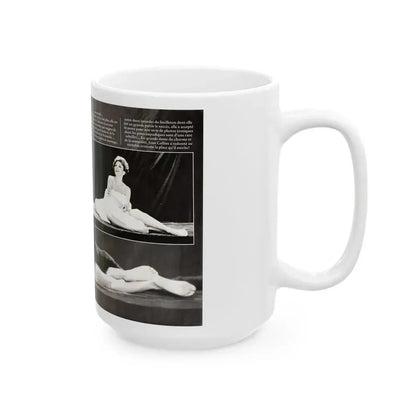 Joan Collins #447 (Vintage Female Icon) White Coffee Mug - Go Mug Yourself