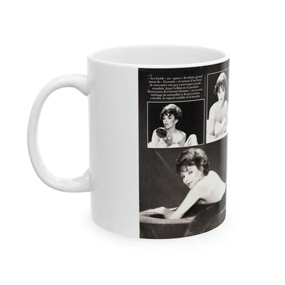Joan Collins #447 (Vintage Female Icon) White Coffee Mug - Go Mug Yourself