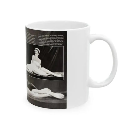 Joan Collins #447 (Vintage Female Icon) White Coffee Mug - Go Mug Yourself