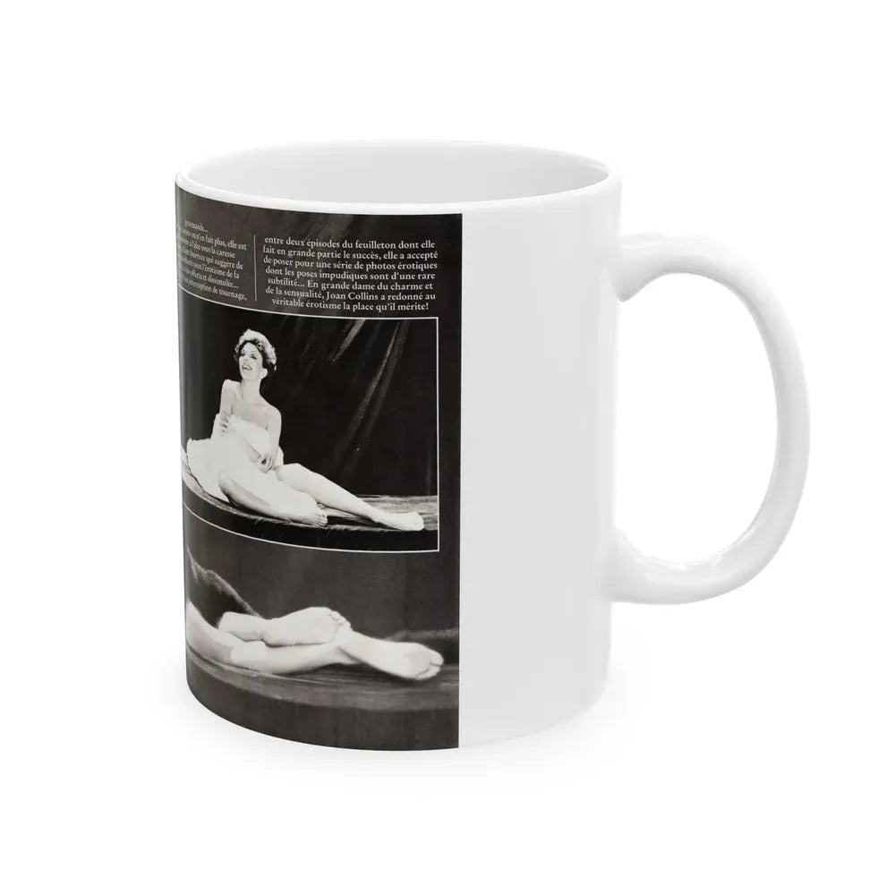 Joan Collins #447 (Vintage Female Icon) White Coffee Mug - Go Mug Yourself