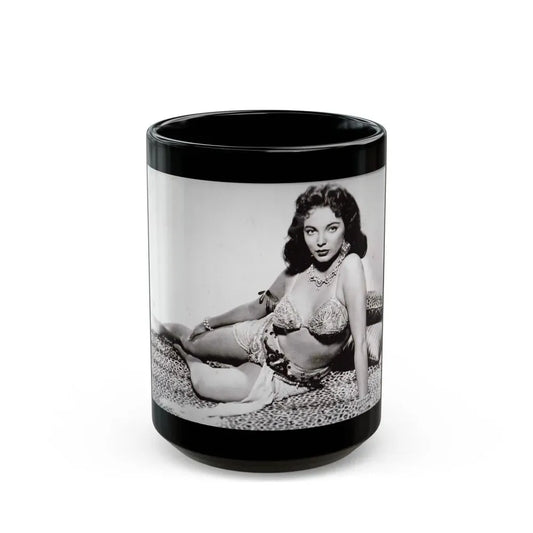 Joan Collins #448 (Vintage Female Icon) Black Coffee Mug 15oz - Go Mug Yourself