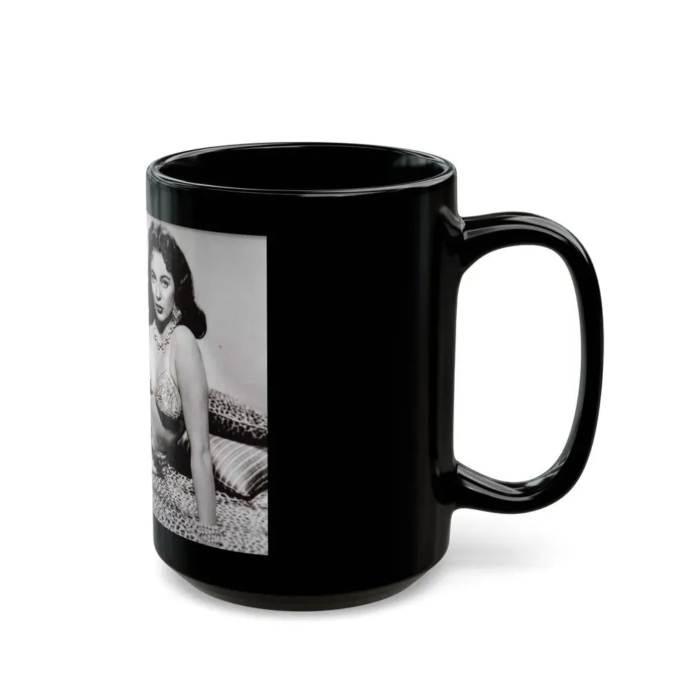 Joan Collins #448 (Vintage Female Icon) Black Coffee Mug - Go Mug Yourself