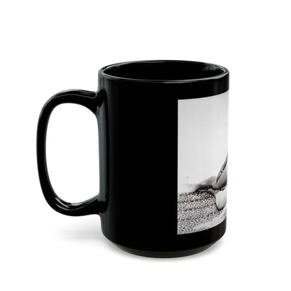 Joan Collins #448 (Vintage Female Icon) Black Coffee Mug - Go Mug Yourself