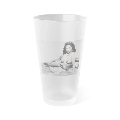 Joan Collins #448 (Vintage Female Icon) Frosted Pint Glass 16oz 16oz Frosted - Go Mug Yourself