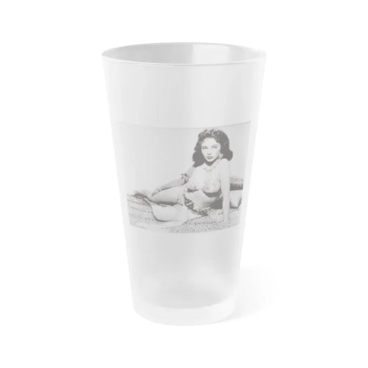 Joan Collins #448 (Vintage Female Icon) Frosted Pint Glass 16oz 16oz Frosted - Go Mug Yourself