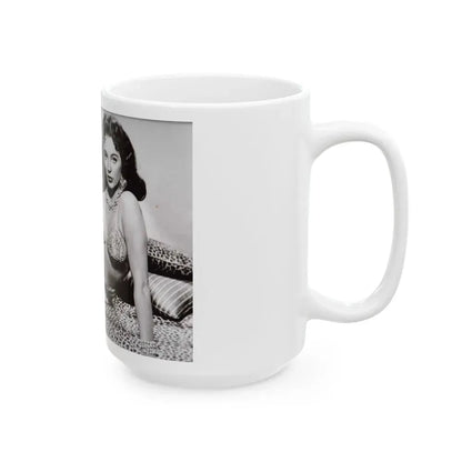 Joan Collins #448 (Vintage Female Icon) White Coffee Mug - Go Mug Yourself