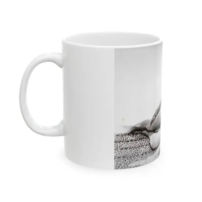 Joan Collins #448 (Vintage Female Icon) White Coffee Mug - Go Mug Yourself