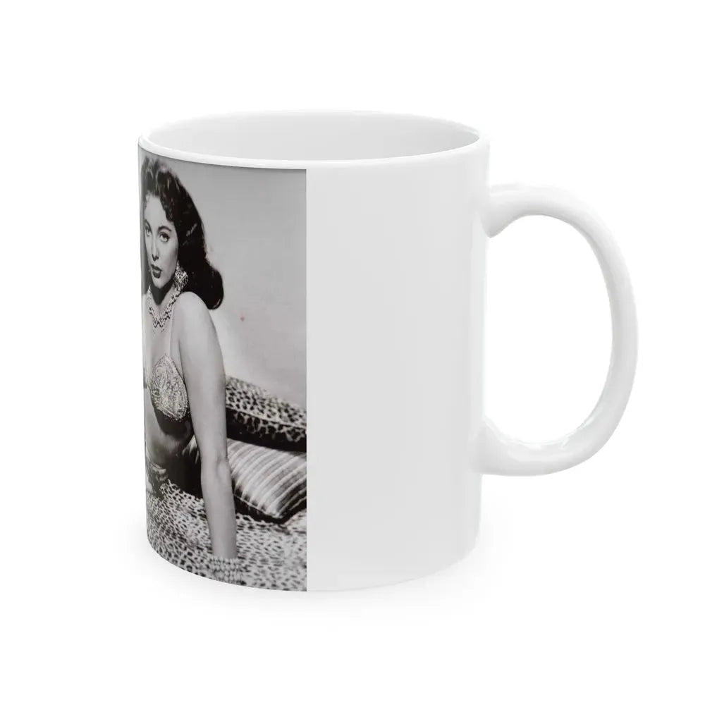 Joan Collins #448 (Vintage Female Icon) White Coffee Mug - Go Mug Yourself