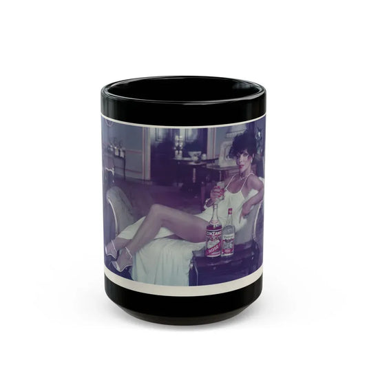 Joan Collins #450 (Vintage Female Icon) Black Coffee Mug 15oz - Go Mug Yourself