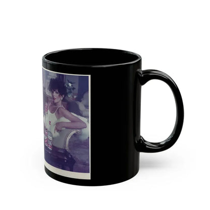 Joan Collins #450 (Vintage Female Icon) Black Coffee Mug - Go Mug Yourself