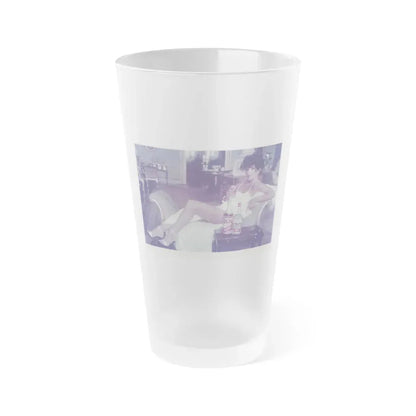 Joan Collins #450 (Vintage Female Icon) Frosted Pint Glass 16oz 16oz Frosted - Go Mug Yourself