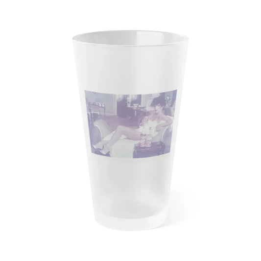 Joan Collins #450 (Vintage Female Icon) Frosted Pint Glass 16oz 16oz Frosted - Go Mug Yourself