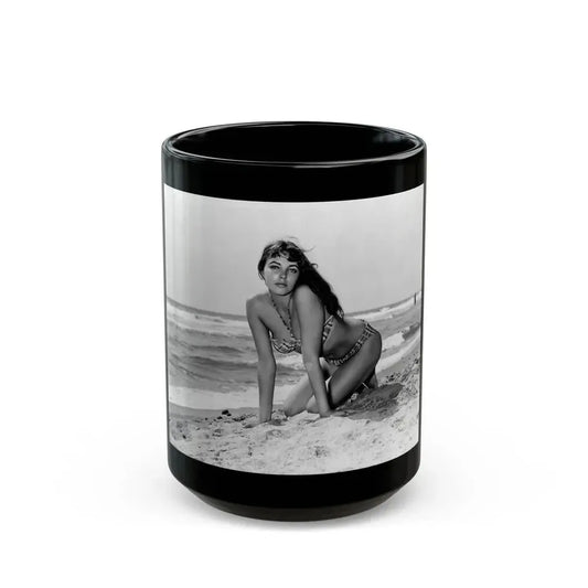 Joan Collins #452 (Vintage Female Icon) Black Coffee Mug 15oz - Go Mug Yourself