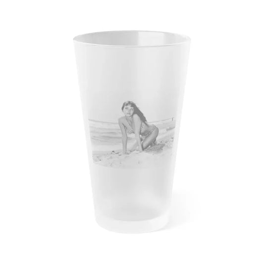 Joan Collins #452 (Vintage Female Icon) Frosted Pint Glass 16oz 16oz Frosted - Go Mug Yourself