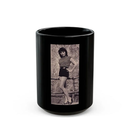 Joan Collins #455 (Vintage Female Icon) Black Coffee Mug 15oz - Go Mug Yourself