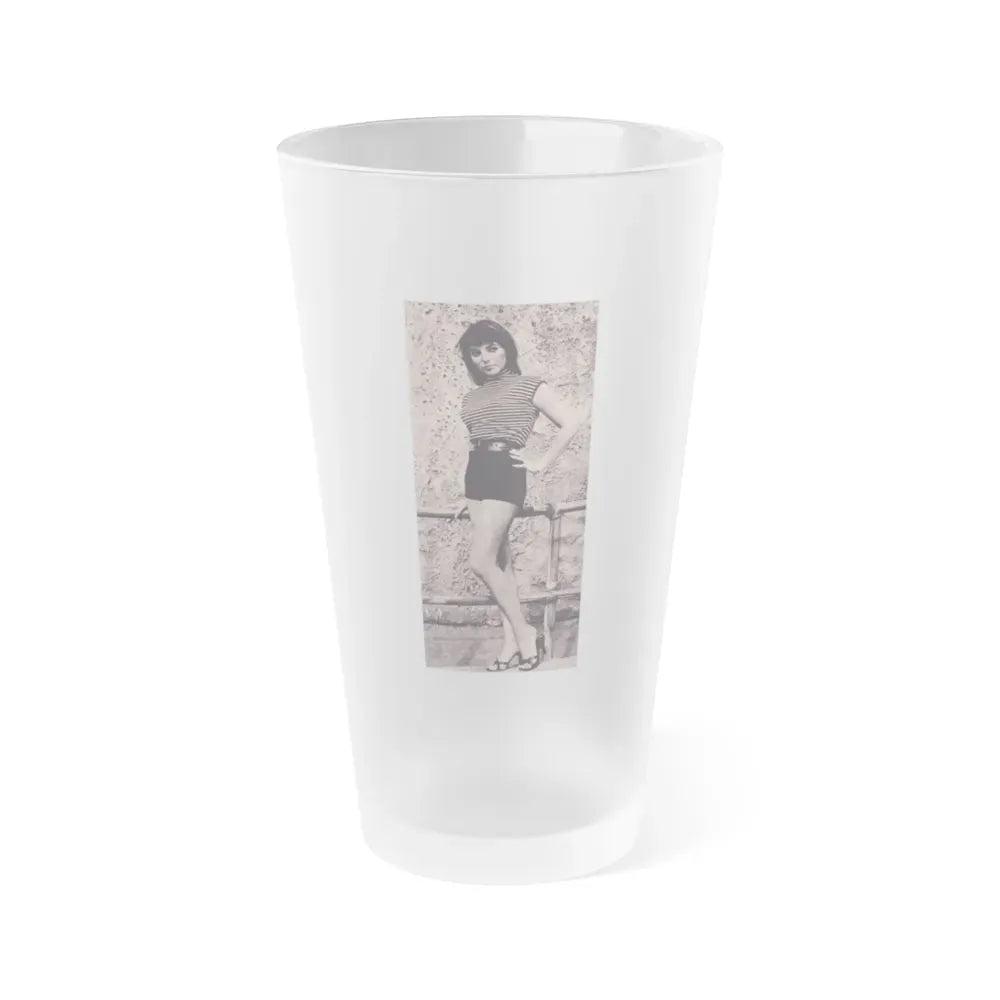 Joan Collins #455 (Vintage Female Icon) Frosted Pint Glass 16oz 16oz Frosted - Go Mug Yourself