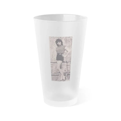 Joan Collins #455 (Vintage Female Icon) Frosted Pint Glass 16oz 16oz Frosted - Go Mug Yourself