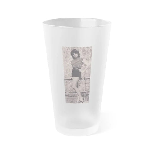 Joan Collins #455 (Vintage Female Icon) Frosted Pint Glass 16oz 16oz Frosted - Go Mug Yourself