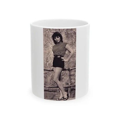 Joan Collins #455 (Vintage Female Icon) White Coffee Mug 11oz - Go Mug Yourself