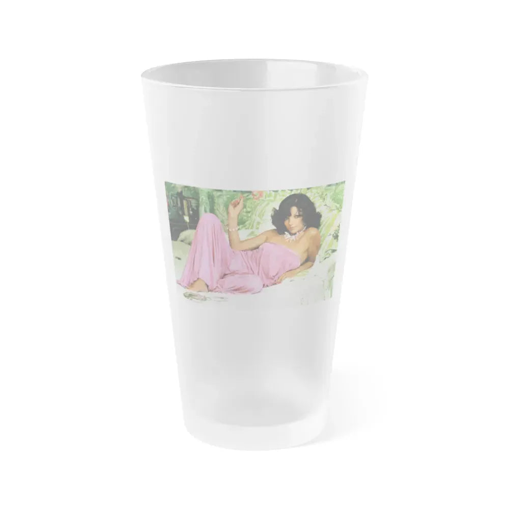 Joan Collins #457 (Vintage Female Icon) Frosted Pint Glass 16oz 16oz Frosted - Go Mug Yourself