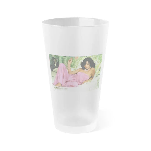 Joan Collins #457 (Vintage Female Icon) Frosted Pint Glass 16oz 16oz Frosted - Go Mug Yourself