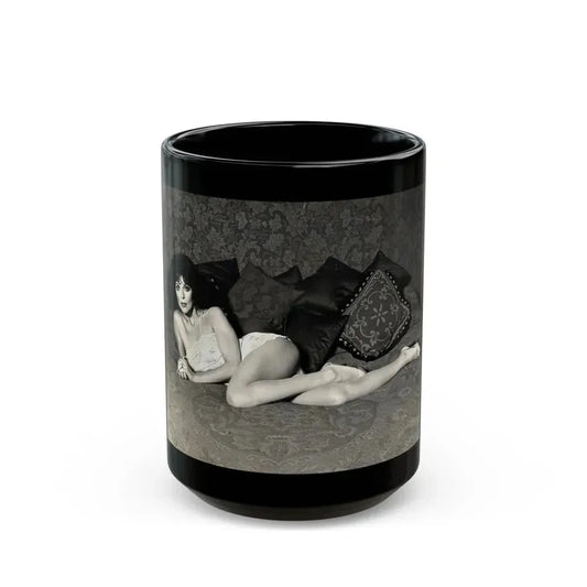 Joan Collins #459 (Vintage Female Icon) Black Coffee Mug 15oz - Go Mug Yourself