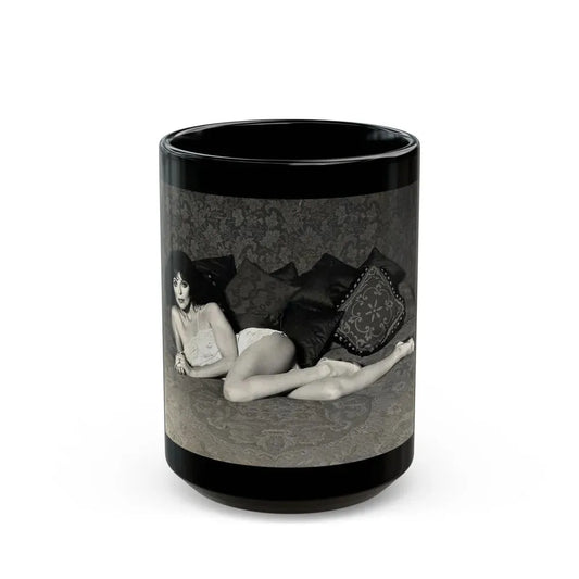 Joan Collins #459 (Vintage Female Icon) Black Coffee Mug 15oz - Go Mug Yourself