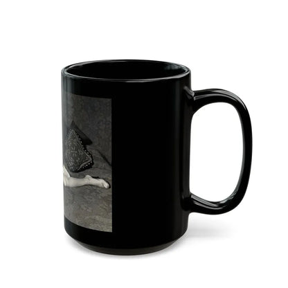 Joan Collins #459 (Vintage Female Icon) Black Coffee Mug - Go Mug Yourself