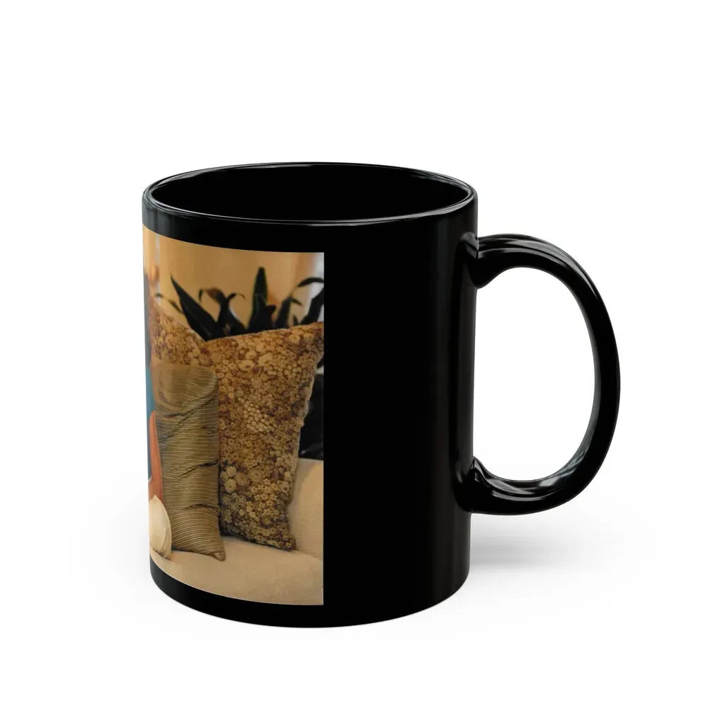 Joan Collins #462 (Vintage Female Icon) Black Coffee Mug - Go Mug Yourself