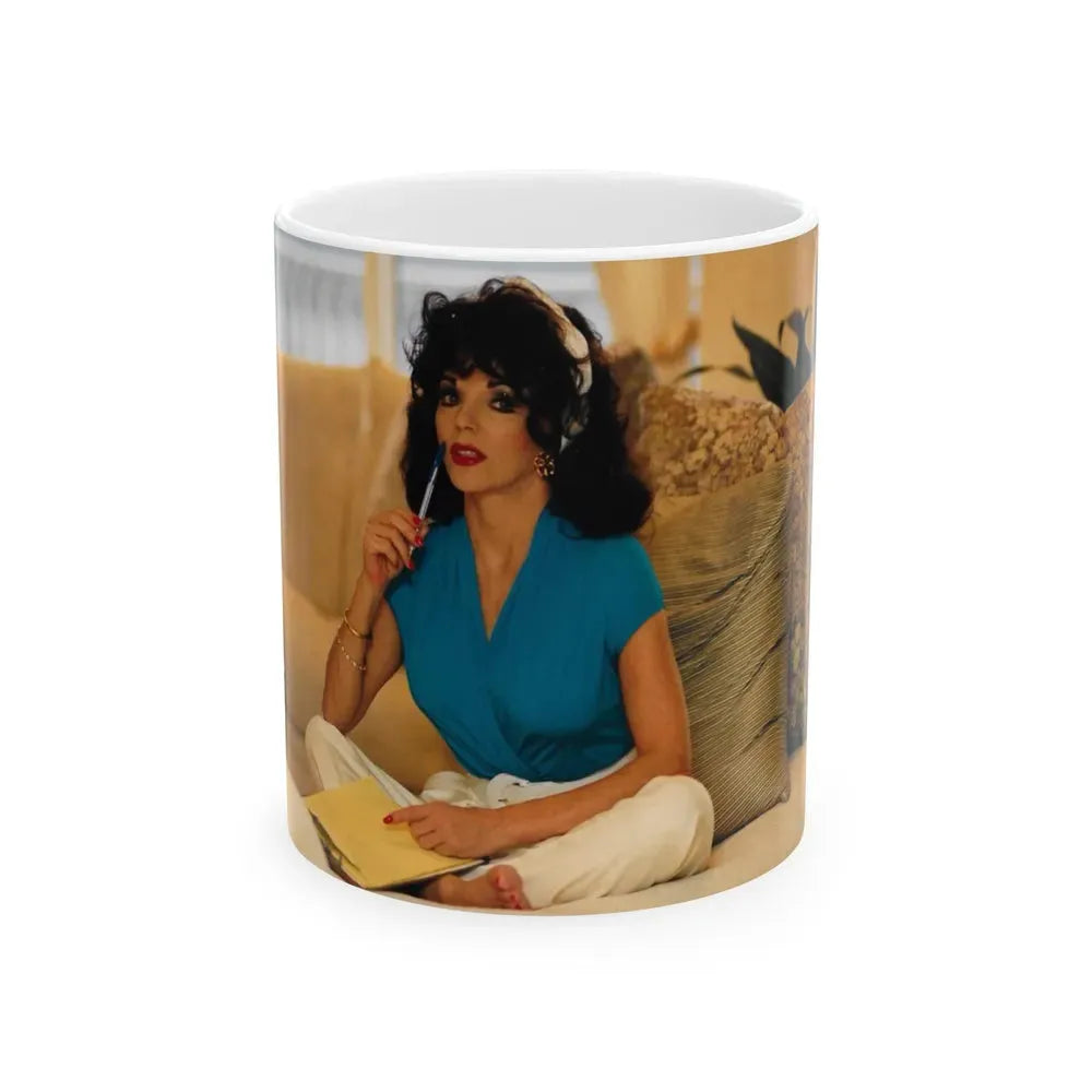 Joan Collins #462 (Vintage Female Icon) White Coffee Mug 11oz - Go Mug Yourself