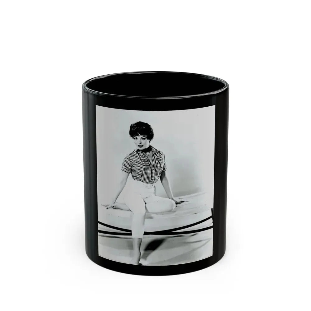 Joan Collins #463 (Vintage Female Icon) Black Coffee Mug 11oz - Go Mug Yourself