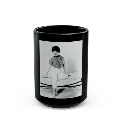 Joan Collins #463 (Vintage Female Icon) Black Coffee Mug 15oz - Go Mug Yourself