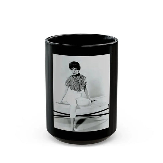 Joan Collins #463 (Vintage Female Icon) Black Coffee Mug 15oz - Go Mug Yourself