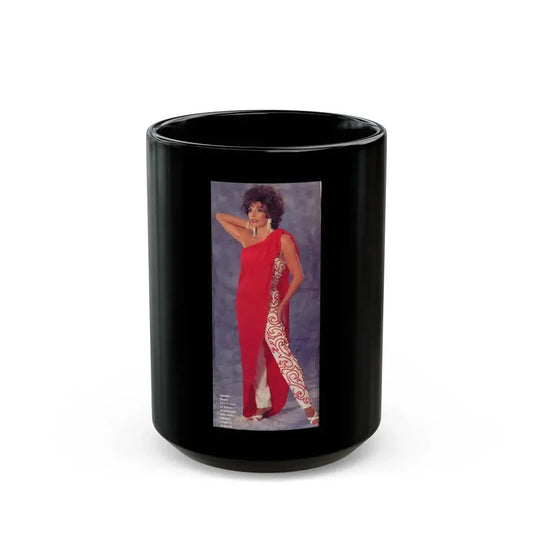 Joan Collins #464 (Vintage Female Icon) Black Coffee Mug 15oz - Go Mug Yourself