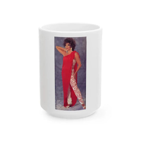 Joan Collins #464 (Vintage Female Icon) White Coffee Mug 15oz - Go Mug Yourself