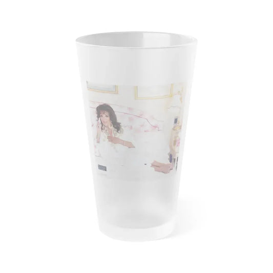 Joan Collins #467 (Vintage Female Icon) Frosted Pint Glass 16oz 16oz Frosted - Go Mug Yourself